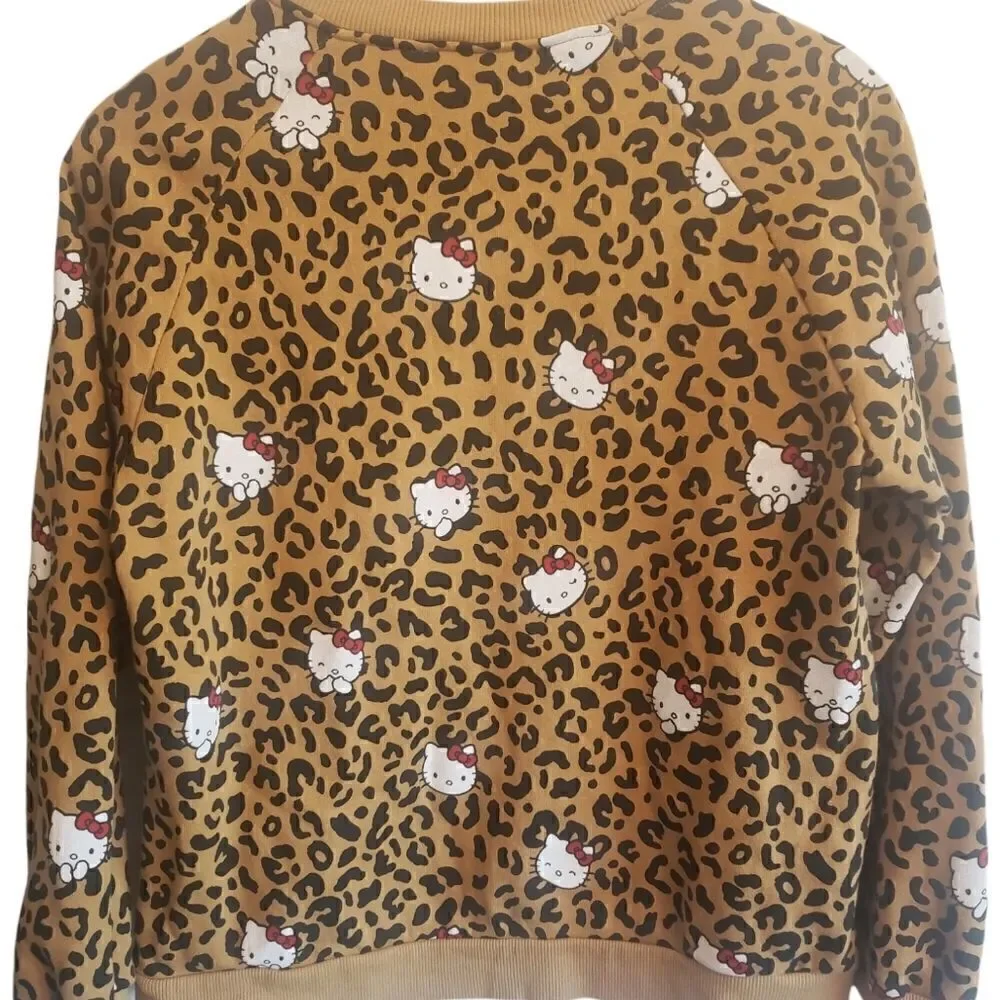 Zara Leopard Print Hello Kitty Sweatshirt - Picture 2 of 4